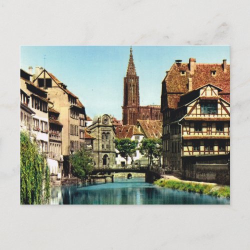 Vintage image Strassbourg Cathedral Postcard
