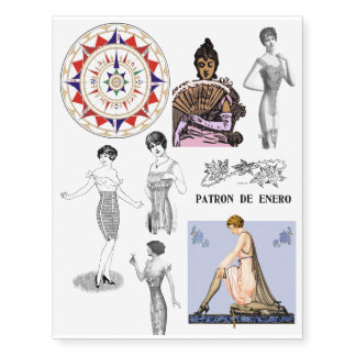 Vintage images temporary tattoos