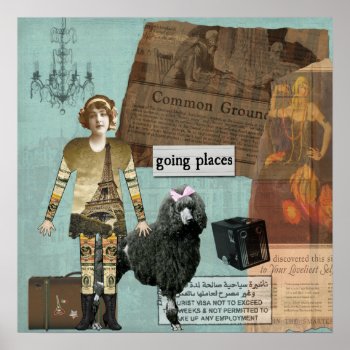 Vintage Images Travel Altered Art Poster by gidget26 at Zazzle