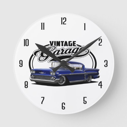 Vintage Impala Garage Round Clock