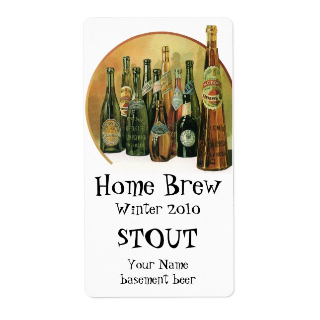 Vintage Imported Beer Bottles, Alcohol, Beverages Label (Front)