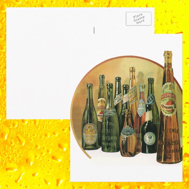 Vintage Imported Beer Bottles, Alcohol, Beverages Postcard (Creator Uploaded)