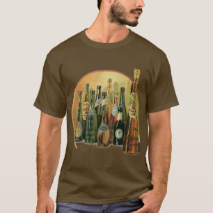 Vintage Imported Beer Bottles, Alcohol, Beverages T-Shirt