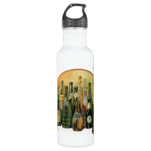 Vintage Imported Beer Bottles, Alcohol, Beverages Water Bottle