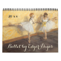 Vintage Impressionism Ballet Art by Edgar Degas Calendar