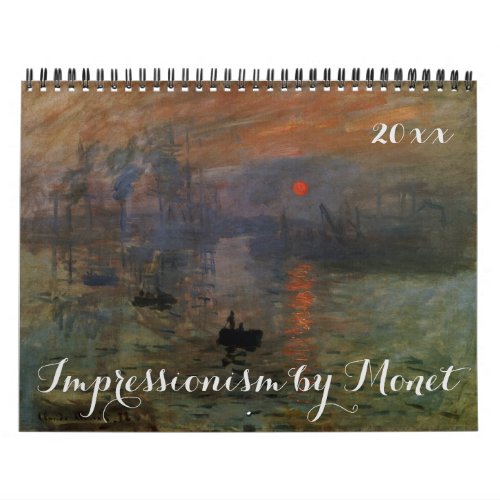Vintage Impressionism Fine Art by Claude Monet Calendar