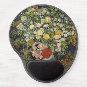 Vintage Impressionist Floral Bouquet Van Gogh Gel Mouse Pad
