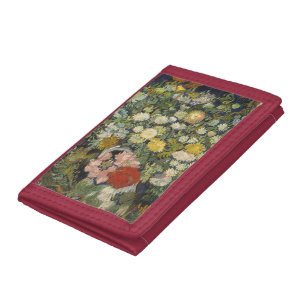 Vintage Impressionist Floral Bouquet Van Gogh Tri-fold Wallet