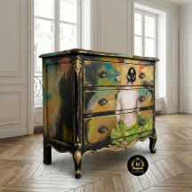 Vintage Impressionist Woman Furniture Decoupage 