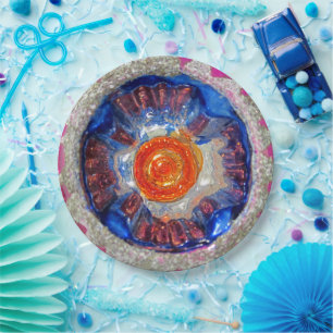 Vintage Indent Mercury Glass Christmas Ball Galaxy Paper Plates