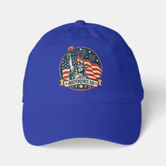 Vintage Independence Day Americana Badge Youth Dad Hat