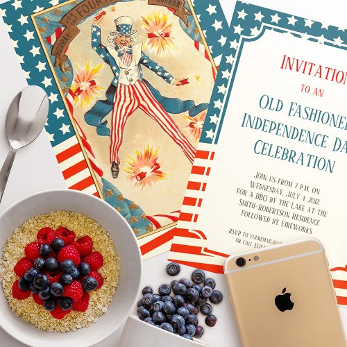 Vintage Independence Day Antique Americana Invites