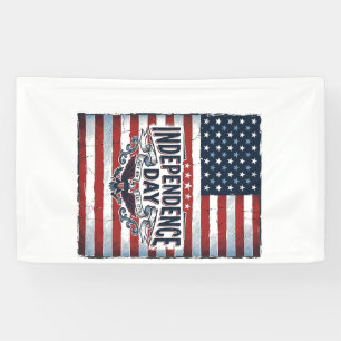 Vintage Independence Day Flag Shirt Banner