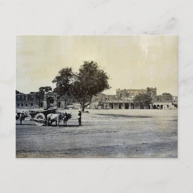 Tirage Albuminé Vintage – Ruines De La Residency, Lucknow, Inde – Circa 1875, Format 18,5 X 22,5 Cm – Original