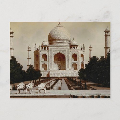 Vintage India Taj Mahal Postcard
