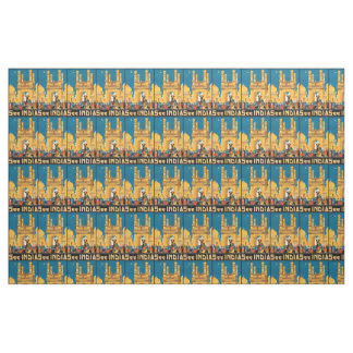 Vintage India Travel customizable fabric