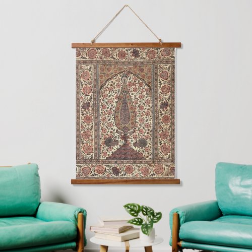 Vintage India Tree Peacocks and Floral Design Hanging Tapestry