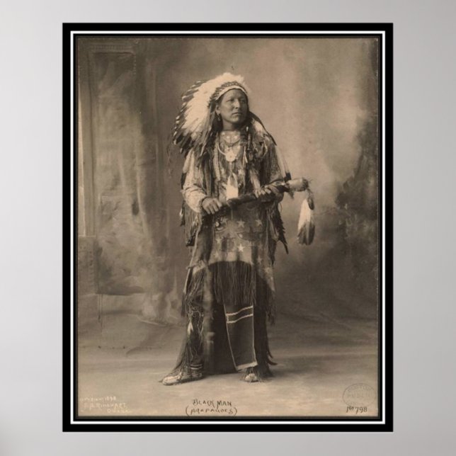 Vintage indian : Black Man, Arapahoes - Poster (Front)