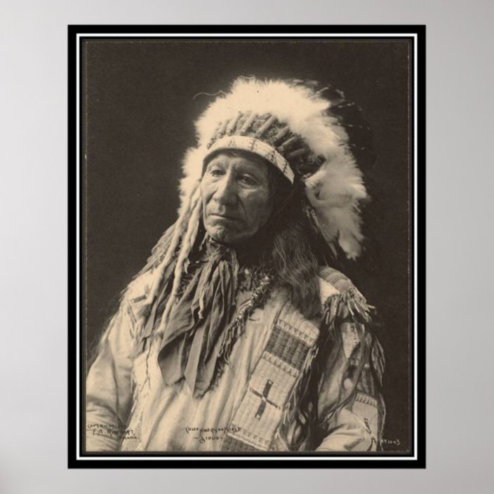 Vintage Indian Chief American Horse Sioux Poster Zazzle Vintage Indian Chief American Horse Sioux Poster Zazzle