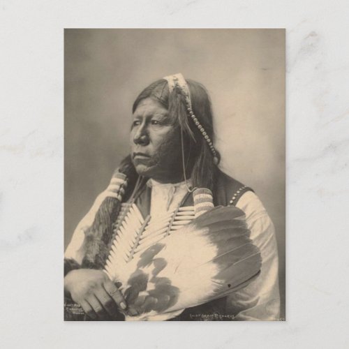 Vintage indian  Chief Grant Richards Tonkawa _ Postcard
