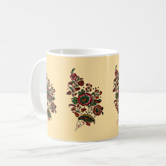 Vintage Indian Cotton Chintz Fabric  Coffee Mug