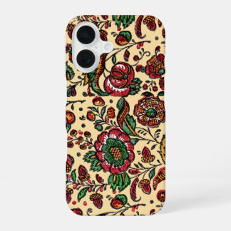 Vintage Indian Cotton Chintz Fabric  iPhone 16 Case