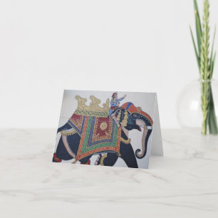 Vintage Indian Elephant - Note Card