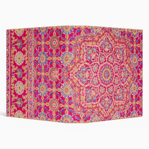 Vintage Indian Embroidery Pattern 3 Ring Binder