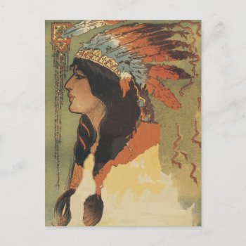 Vintage Indian Girl Postcard by tnmpastperfect at Zazzle
