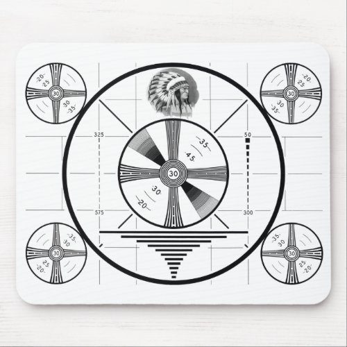 Vintage Indian Head Test Pattern Mousepad