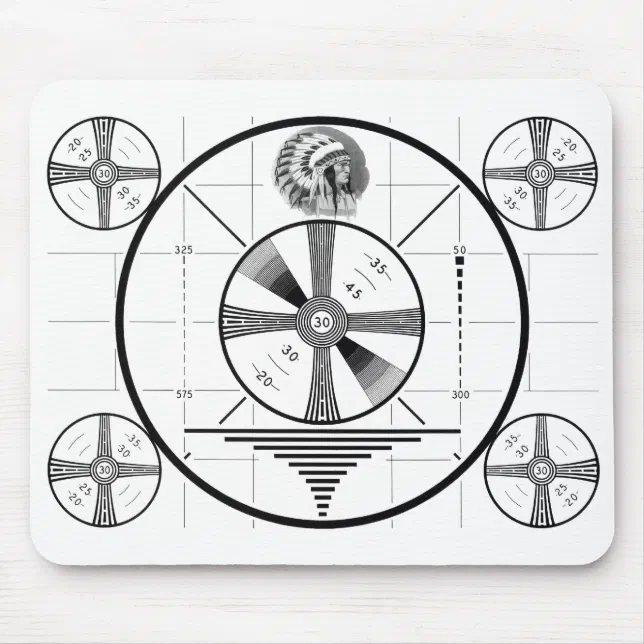 Vintage Indian Head Test Pattern Mousepad | Zazzle