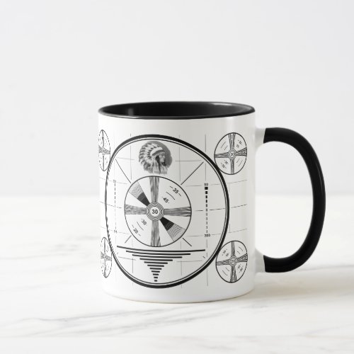 Vintage Indian Head Test Pattern Mug