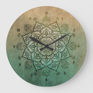 Vintage Indian Mandala Bohemian Wall Clock