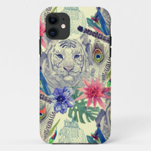 Vintage Indian Style Tiger Pattern iPhone 11 Case