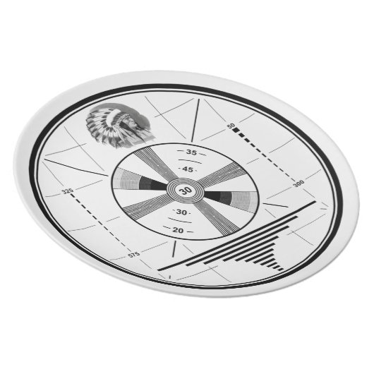 Vintage Indian Test Pattern Plate (Right Side)