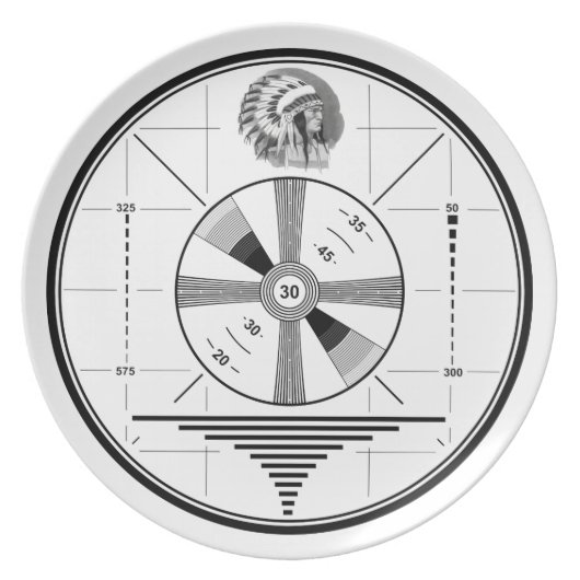 Vintage Indian Test Pattern Plate (Front)