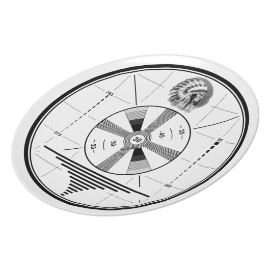 Vintage Indian Test Pattern Plate (Left Side)
