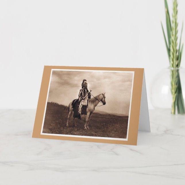 Vintage Indian War Chief Card (Front)