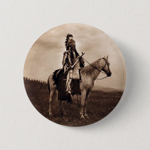 Vintage Indian War Chief Pinback Button