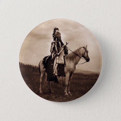 Vintage Indian War Chief Pinback Button