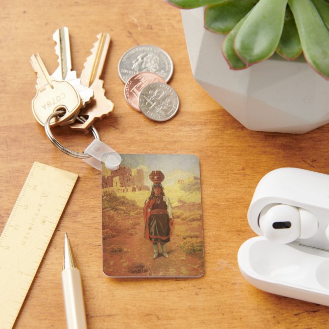 Vintage Indian Water Carrier by EW Rollins Keychain (Desk)