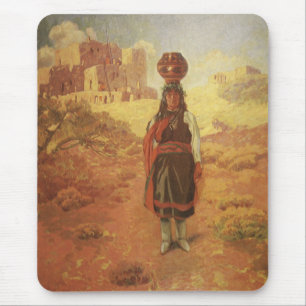 Vintage Indian Water Carrier by EW Rollins Mouse Pad