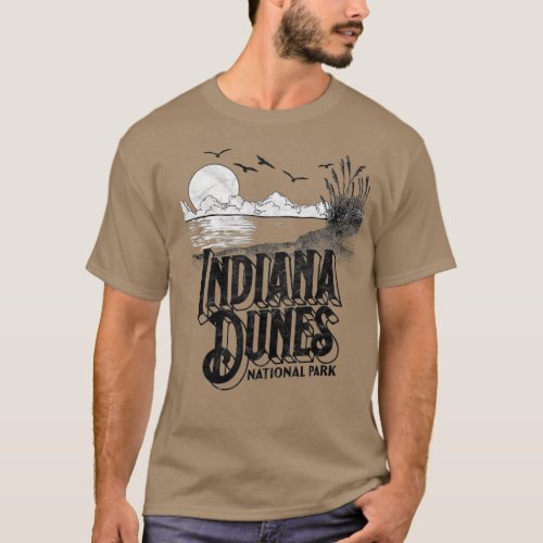 Vintage Indiana Dunes National Park Retro 80s T_Shirt