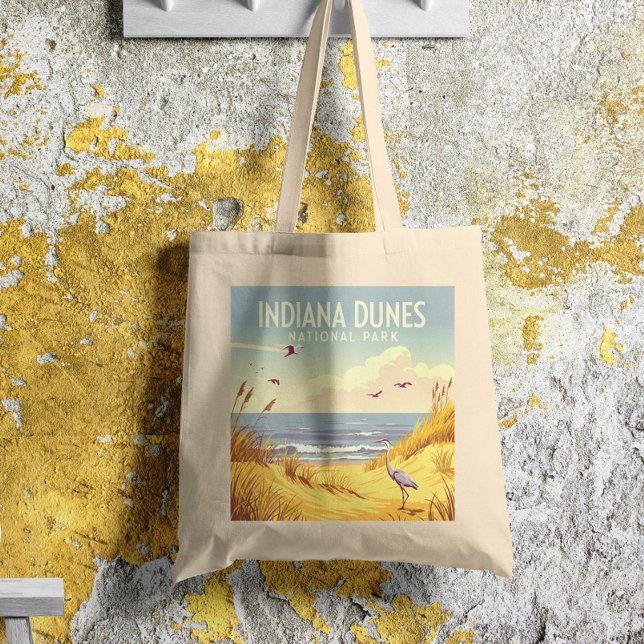 Vintage Indiana Dunes National Park  Tote Bag (Creator Uploaded)