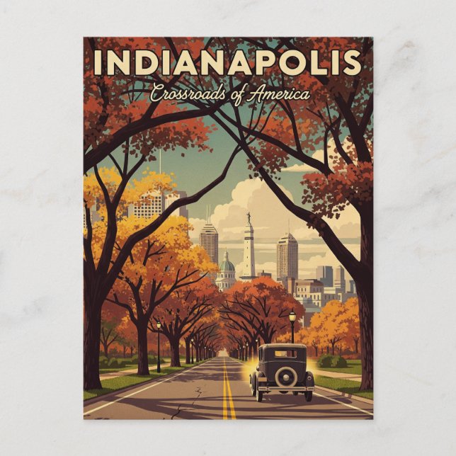 Vintage Indiana Indianapolis Postcard (Front)