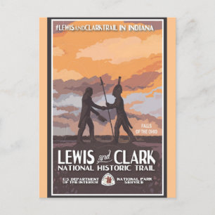 Vintage Indiana National Historic Trail Travel Postcard