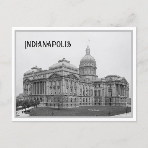 Vintage Indiana Statehouse  Capitol Indianapolis Postcard