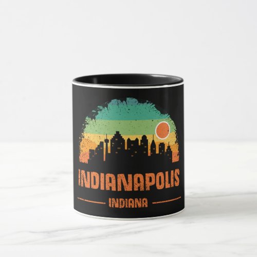 Vintage Indianapolis City Bloomington Retro Mug