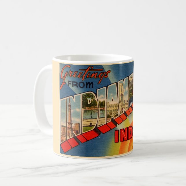 Vintage Indianapolis, IN  Mug (Front Left)