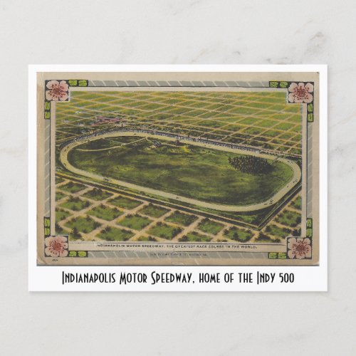 Vintage Indianapolis Motor Speedway Indy 500 Postcard
